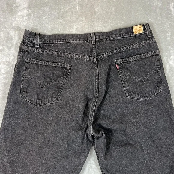 Vintage Levis Lot 53 Jeans Mens 42x30 Black Selvedge Straight Leg Relaxed 90s